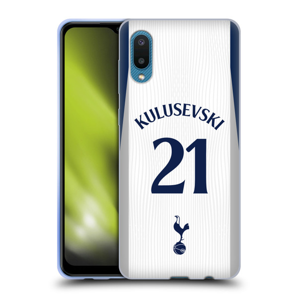 Tottenham Hotspur F.C. 2025/26 Players Home Kit 1st Group Dejan Kulusevski Soft Gel Case for Samsung Galaxy A02/M02 (2021)