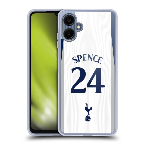 Tottenham Hotspur F.C. 2025/26 Players Home Kit 1st Group Djed Spence Soft Gel Case for Samsung Galaxy A06 4G
