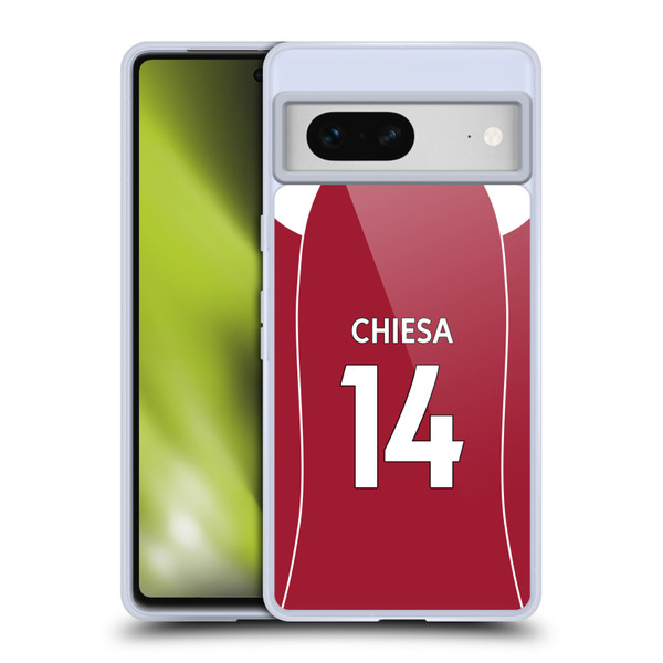 Liverpool Football Club 2025/26 Players Home Kit 1st Group Federico Chiesa Soft Gel Case for Google Pixel 7