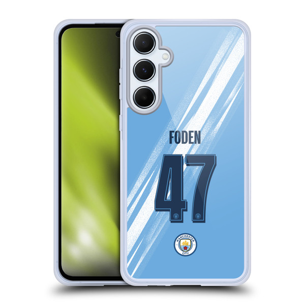 Manchester City Man City FC 2025/26 Players Home Kit 1st Group Phil Foden Soft Gel Case for Samsung Galaxy A55 5G