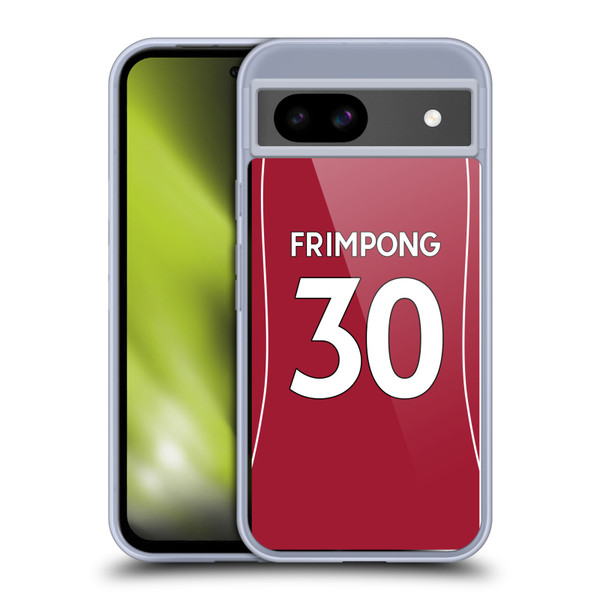 Liverpool Football Club 2025/26 Players Home Kit 1st Group Jeremie Frimpong Soft Gel Case for Google Pixel 8a