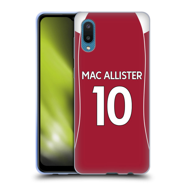Liverpool Football Club 2025/26 Players Home Kit 1st Group Alexis Mac Allister Soft Gel Case for Samsung Galaxy A02/M02 (2021)