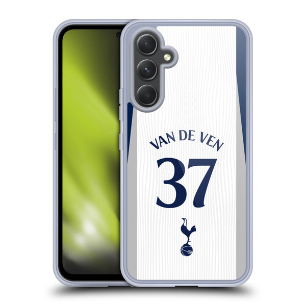 Tottenham Hotspur F.C. 2025/26 Players Home Kit 1st Group Micky van de Ven Soft Gel Case for Samsung Galaxy A54 5G