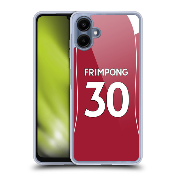 Liverpool Football Club 2025/26 Players Home Kit 1st Group Jeremie Frimpong Soft Gel Case for Samsung Galaxy A06 4G Liverpool Football Club 2025/26 Players Home Kit 1st Group Jeremie Frimpong Soft Gel Case for Samsung Galaxy A06 4G