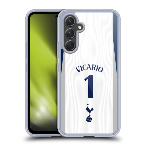 Tottenham Hotspur F.C. 2025/26 Players Home Kit 1st Group Guglielmo Vicario Soft Gel Case for Samsung Galaxy A54 5G