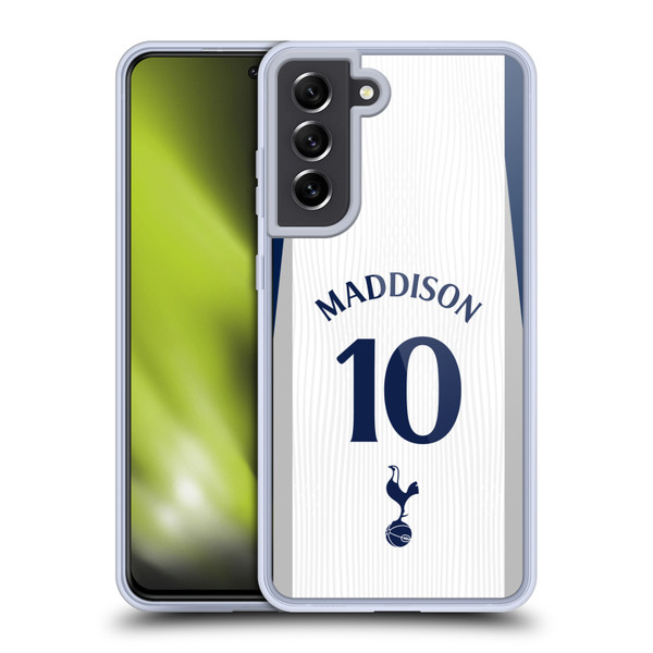 Tottenham Hotspur F.C. 2025/26 Players Home Kit 1st Group James Maddison Soft Gel Case for Samsung Galaxy S21 FE 5G