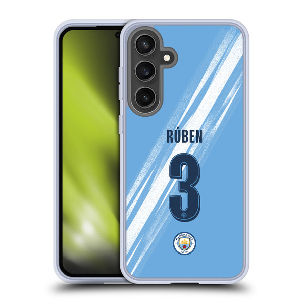 Manchester City Man City FC 2025/26 Players Home Kit 1st Group Rúben Dias Soft Gel Case for Samsung Galaxy S24 FE