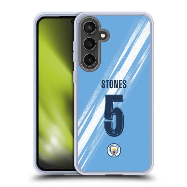 Manchester City Man City FC 2025/26 Players Home Kit 1st Group John Stones Soft Gel Case for Samsung Galaxy S24 FE