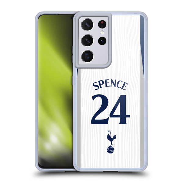 Tottenham Hotspur F.C. 2025/26 Players Home Kit 1st Group Djed Spence Soft Gel Case for Samsung Galaxy S21 Ultra 5G