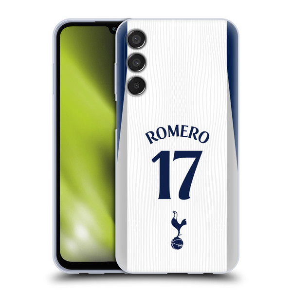 Tottenham Hotspur F.C. 2025/26 Players Home Kit 1st Group Cristian Romero Soft Gel Case for Samsung Galaxy M15/F15 5G