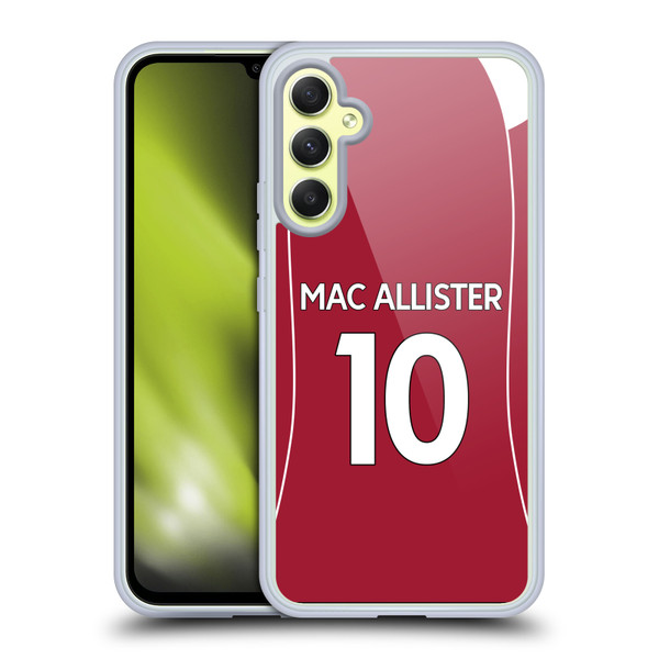 Liverpool Football Club 2025/26 Players Home Kit 1st Group Alexis Mac Allister Soft Gel Case for Samsung Galaxy A34 5G Liverpool Football Club 2025/26 Players Home Kit 1st Group Alexis Mac Allister Soft Gel Case for Samsung Galaxy A34 5G