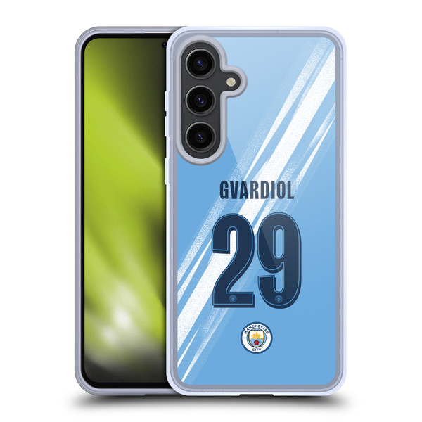 Manchester City Man City FC 2025/26 Players Home Kit 1st Group Joško Gvardiol Soft Gel Case for Samsung Galaxy S24+ 5G Manchester City Man City FC 2025/26 Players Home Kit 1st Group Joško Gvardiol Soft Gel Case for Samsung Galaxy S24+ 5G