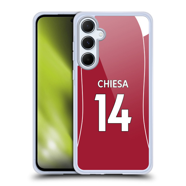 Liverpool Football Club 2025/26 Players Home Kit 1st Group Federico Chiesa Soft Gel Case for Samsung Galaxy A55 5G
