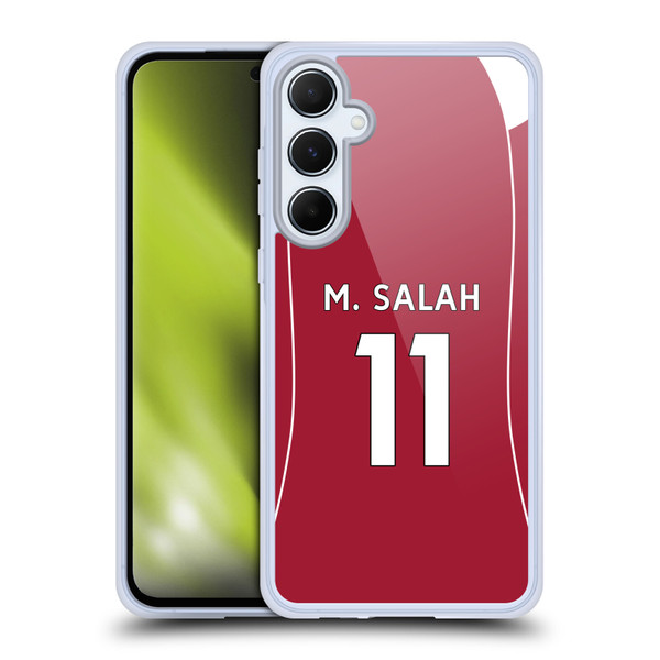 Liverpool Football Club 2025/26 Players Home Kit 1st Group Mohamed Salah Soft Gel Case for Samsung Galaxy A55 5G