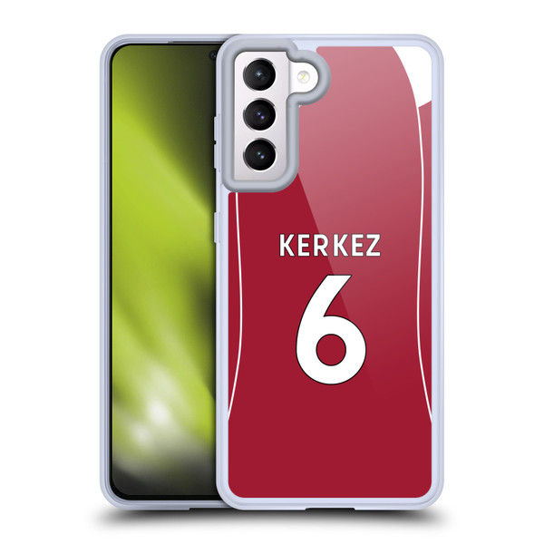 Liverpool Football Club 2025/26 Players Home Kit 1st Group Milos Kerkez Soft Gel Case for Samsung Galaxy S21 5G