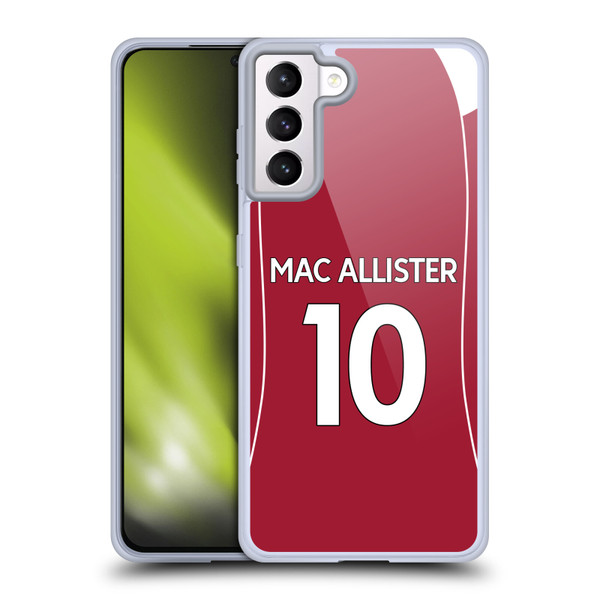 Liverpool Football Club 2025/26 Players Home Kit 1st Group Alexis Mac Allister Soft Gel Case for Samsung Galaxy S21+ 5G Liverpool Football Club 2025/26 Players Home Kit 1st Group Alexis Mac Allister Soft Gel Case for Samsung Galaxy S21+ 5G