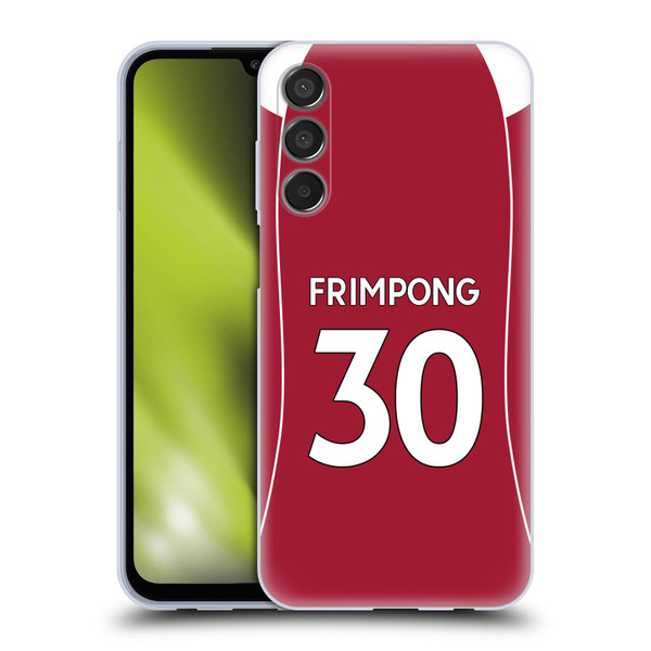 Liverpool Football Club 2025/26 Players Home Kit 1st Group Jeremie Frimpong Soft Gel Case for Samsung Galaxy M15/F15 5G