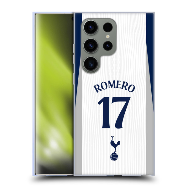 Tottenham Hotspur F.C. 2025/26 Players Home Kit 1st Group Cristian Romero Soft Gel Case for Samsung Galaxy S24 Ultra 5G
