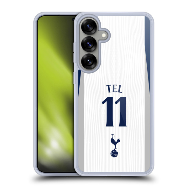 Tottenham Hotspur F.C. 2025/26 Players Home Kit 1st Group Mathys Tel Soft Gel Case for Samsung Galaxy S25+