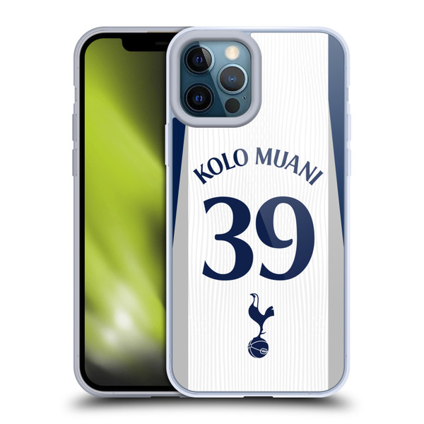 Tottenham Hotspur F.C. 2025/26 Players Home Kit 2nd Group Randal Kolo Muani Soft Gel Case for Apple iPhone 12 Pro Max