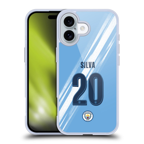 Manchester City Man City FC 2025/26 Players Home Kit 2nd Group Bernardo Silva Soft Gel Case for Apple iPhone 16 Manchester City Man City FC 2025/26 Players Home Kit 2nd Group Bernardo Silva Soft Gel Case for Apple iPhone 16