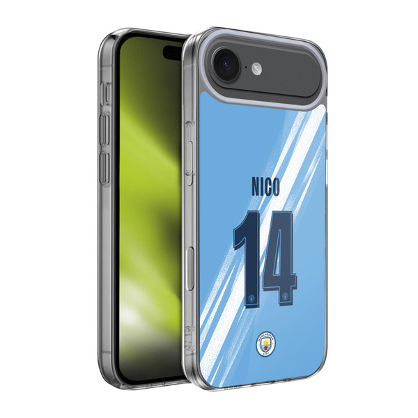 Manchester City Man City FC 2025/26 Players Home Kit 2nd Group Nico González Soft Gel Case for Apple iPhone 17 Air