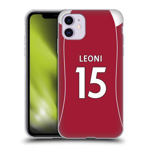 Liverpool Football Club 2025/26 Players Home Kit 2nd Group Giovanni Leoni Soft Gel Case for Apple iPhone 11