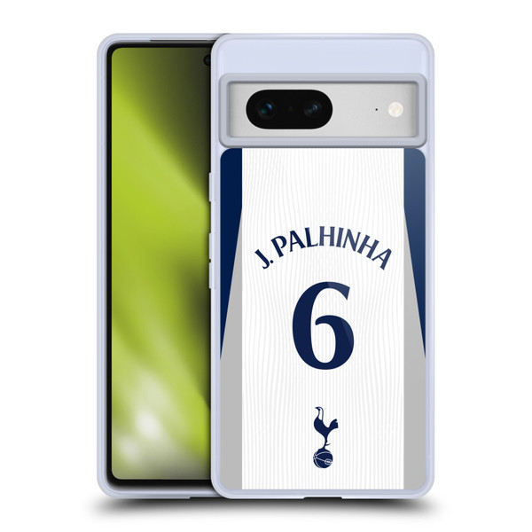 Tottenham Hotspur F.C. 2025/26 Players Home Kit 2nd Group João Palhinha Soft Gel Case for Google Pixel 7