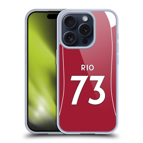 Liverpool Football Club 2025/26 Players Home Kit 2nd Group Rio Ngumoha Soft Gel Case for Apple iPhone 15 Pro