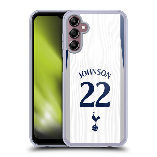 Tottenham Hotspur F.C. 2025/26 Players Home Kit 2nd Group Brennan Johnson Soft Gel Case for Samsung Galaxy A14 5G