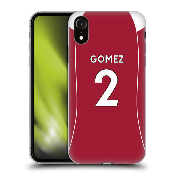 Liverpool Football Club 2025/26 Players Home Kit 2nd Group Joe Gomez Soft Gel Case for Apple iPhone XR