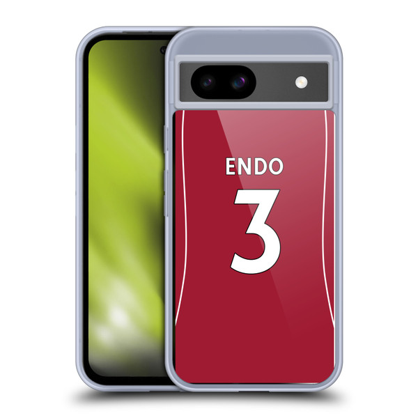 Liverpool Football Club 2025/26 Players Home Kit 2nd Group Wataru Endō Soft Gel Case for Google Pixel 8a