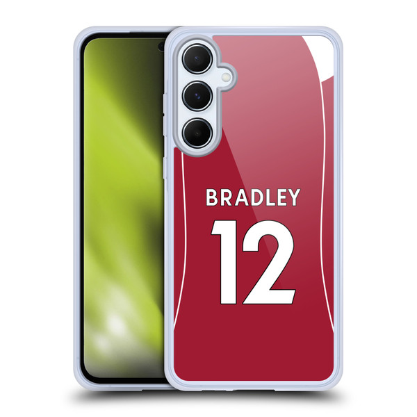 Liverpool Football Club 2025/26 Players Home Kit 2nd Group Conor Bradley Soft Gel Case for Samsung Galaxy A55 5G
