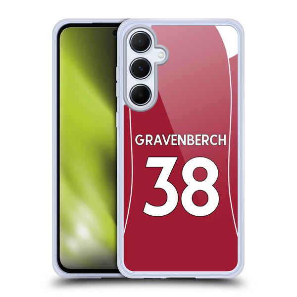 Liverpool Football Club 2025/26 Players Home Kit 2nd Group Ryan Gravenberch Soft Gel Case for Samsung Galaxy A55 5G
