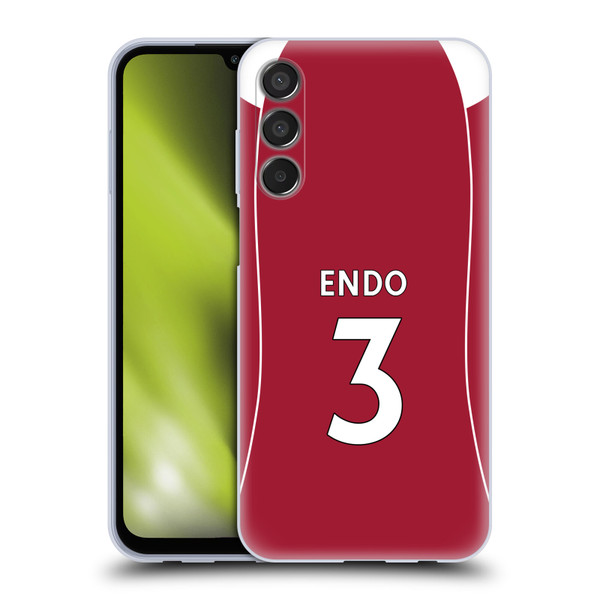 Liverpool Football Club 2025/26 Players Home Kit 2nd Group Wataru Endo Soft Gel Case for Samsung Galaxy M15/F15 5G