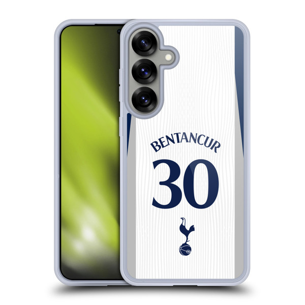 Tottenham Hotspur F.C. 2025/26 Players Home Kit 2nd Group Rodrigo Bentancur Soft Gel Case for Samsung Galaxy S25+