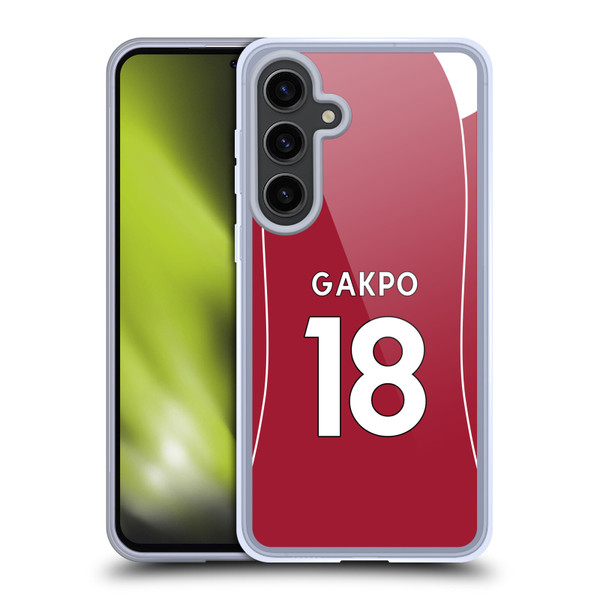 Liverpool Football Club 2025/26 Players Home Kit 2nd Group Cody Gakpo Soft Gel Case for Samsung Galaxy S24+ 5G