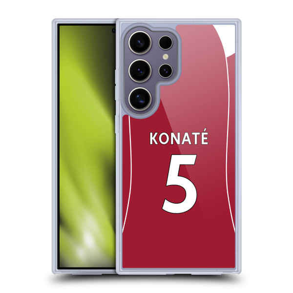 Liverpool Football Club 2025/26 Players Home Kit 2nd Group Ibrahima Konaté Soft Gel Case for Samsung Galaxy S25 Ultra