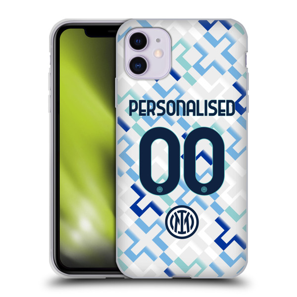 Custom Customised Personalised Inter Milan 2025/26 Players Home Kit Away Soft Gel Case for Apple iPhone 11