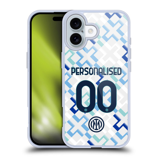 Custom Customised Personalised Inter Milan 2025/26 Players Home Kit Away Soft Gel Case for Apple iPhone 16