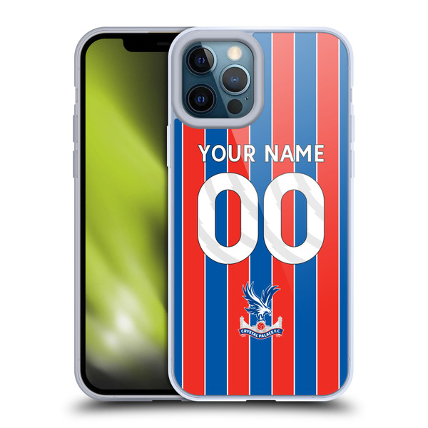 Custom Customised Personalised Crystal Palace Football Club 2025/26 Kit Home Soft Gel Case for Apple iPhone 12 Pro Max
