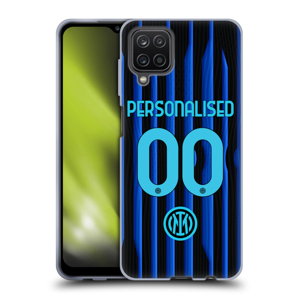 Custom Customised Personalised Inter Milan 2025/26 Players Home Kit Home Soft Gel Case for Samsung Galaxy A12 (2020)