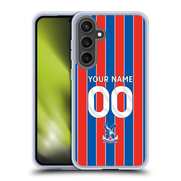 Custom Customised Personalised Crystal Palace Football Club 2025/26 Kit Home Soft Gel Case for Samsung Galaxy S24 FE
