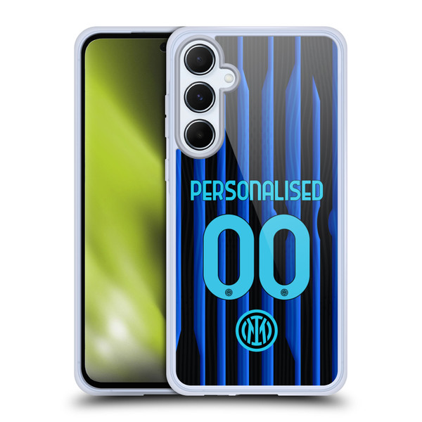 Custom Customised Personalised Inter Milan 2025/26 Players Home Kit Home Soft Gel Case for Samsung Galaxy A55 5G