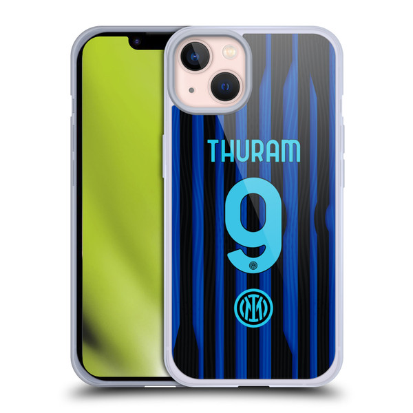 Fc Internazionale Milano 2025/26 Players Home Kit Marcus Thuram Soft Gel Case for Apple iPhone 13