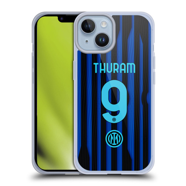 Fc Internazionale Milano 2025/26 Players Home Kit Marcus Thuram Soft Gel Case for Apple iPhone 14