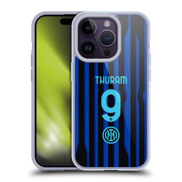 Fc Internazionale Milano 2025/26 Players Home Kit Marcus Thuram Soft Gel Case for Apple iPhone 14 Pro
