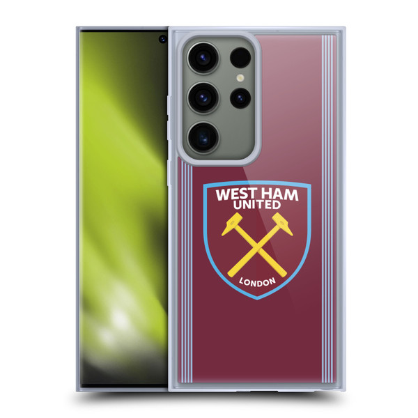 West Ham United FC 2025/26 Crest Kit Home Soft Gel Case for Samsung Galaxy S23 Ultra 5G
