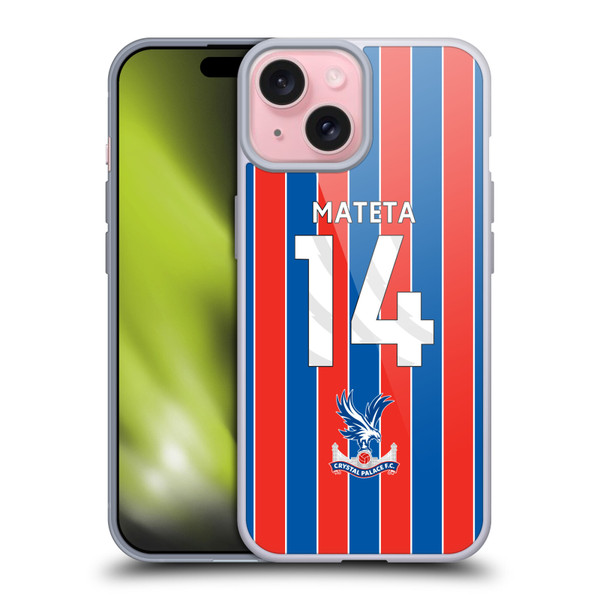 Crystal Palace FC 2025/26 Players Home Kit Jean-Philippe Mateta Soft Gel Case for Apple iPhone 15 Crystal Palace FC 2025/26 Players Home Kit Jean-Philippe Mateta Soft Gel Case for Apple iPhone 15
