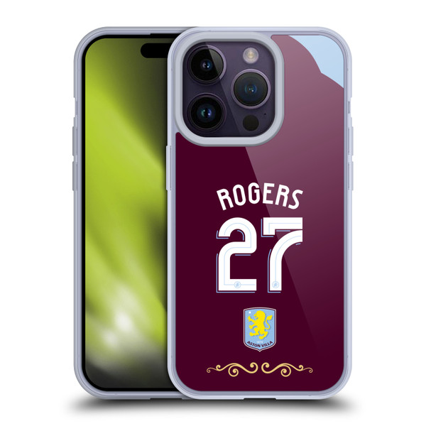 Aston Villa Football Club 2025/26 Players Home Kit Morgan Rogers Soft Gel Case for Apple iPhone 14 Pro Aston Villa Football Club 2025/26 Players Home Kit Morgan Rogers Soft Gel Case for Apple iPhone 14 Pro